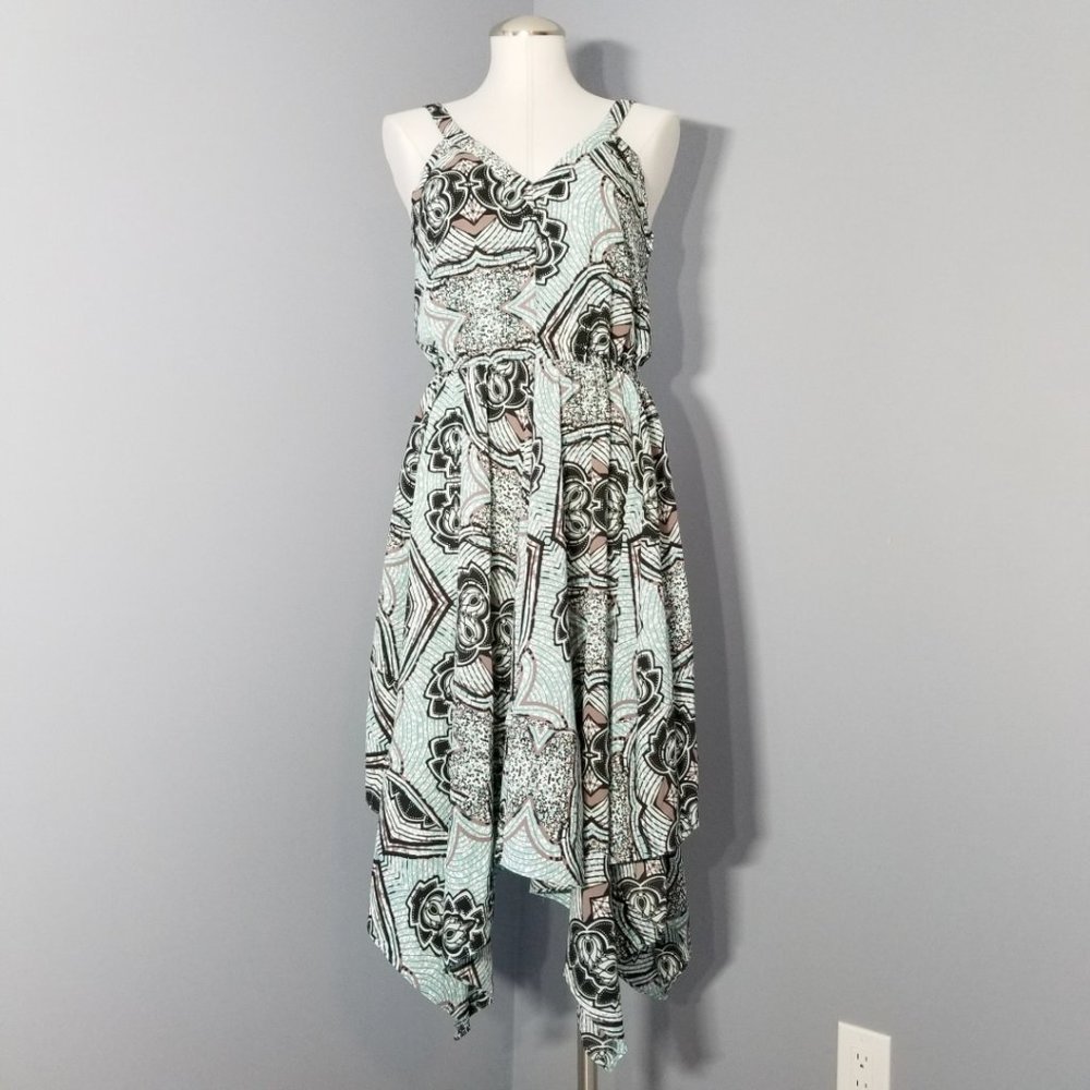 H&M Sleeveless Halter Handkerchief Hem Dress NWT